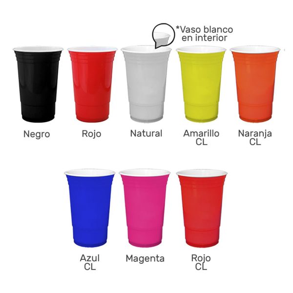 Vaso 16 oz. Party Cup Sin Impresión - Image 2