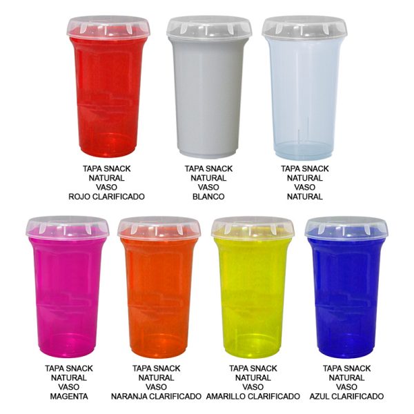 Vaso 12 oz. Tapa Snack Sin Impresión - Image 2