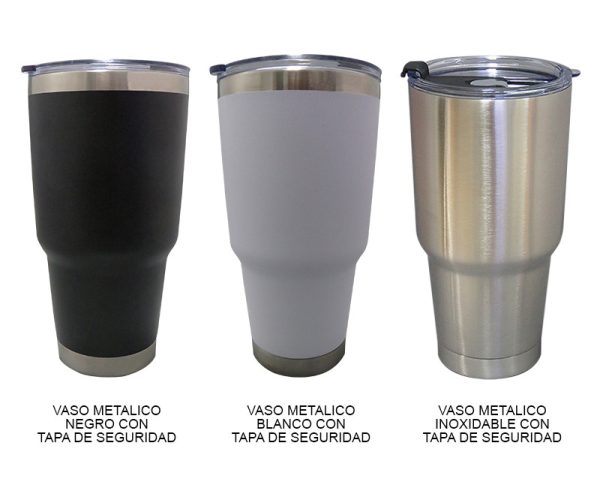 Vaso Metálico 30 oz. Metálico Sin Impresión - Image 2