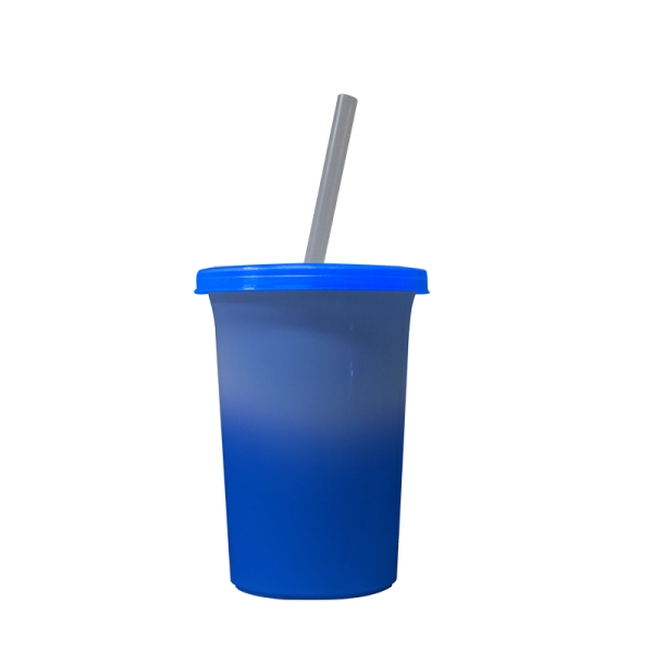Vaso 16 oz. Tapa y Popote Sin Impresión (termocromático)