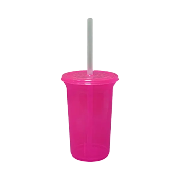 Vaso 12 oz. Tapa y Popote Sin Impresión